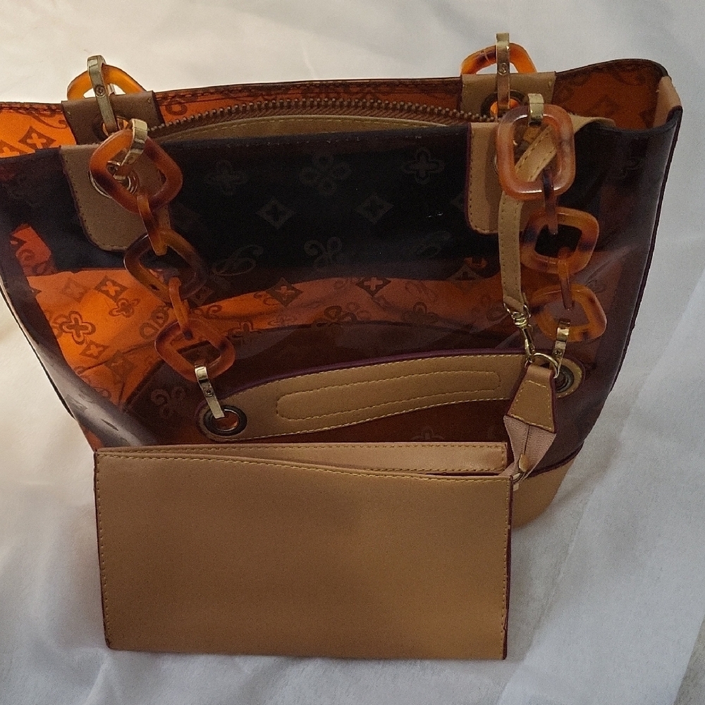 Stylish Brown Designer Tote Bag - Picture 4 of 16